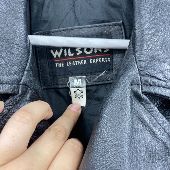 Vintage Wilsons Leather Motorcycle Biker Jacket M - Picture 6 of 8
